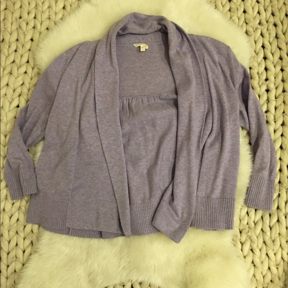 Eileen Fisher | Lavender Cardigan Organic Cotton